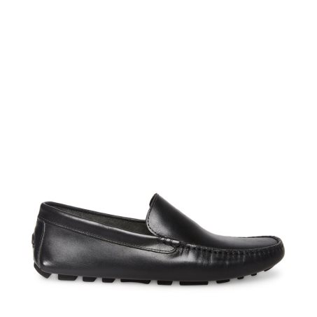 Black Steve Madden Bergamo Leather Men's Loafers | PH 5840C16O